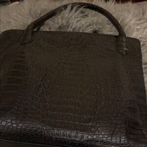 Sharp Signed & Stamped Genuine Crocodile Tote Bag